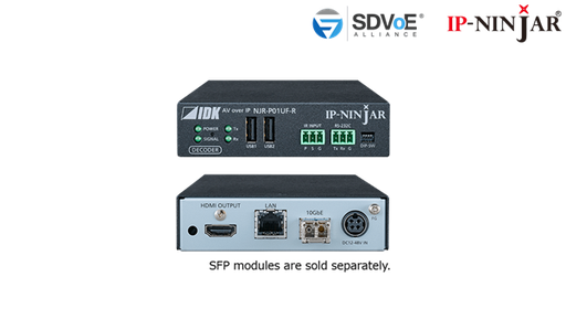 NJR-P01UF-R - 4K@60 HDMI Decoder Fiber model (SFP+ module sold separately)